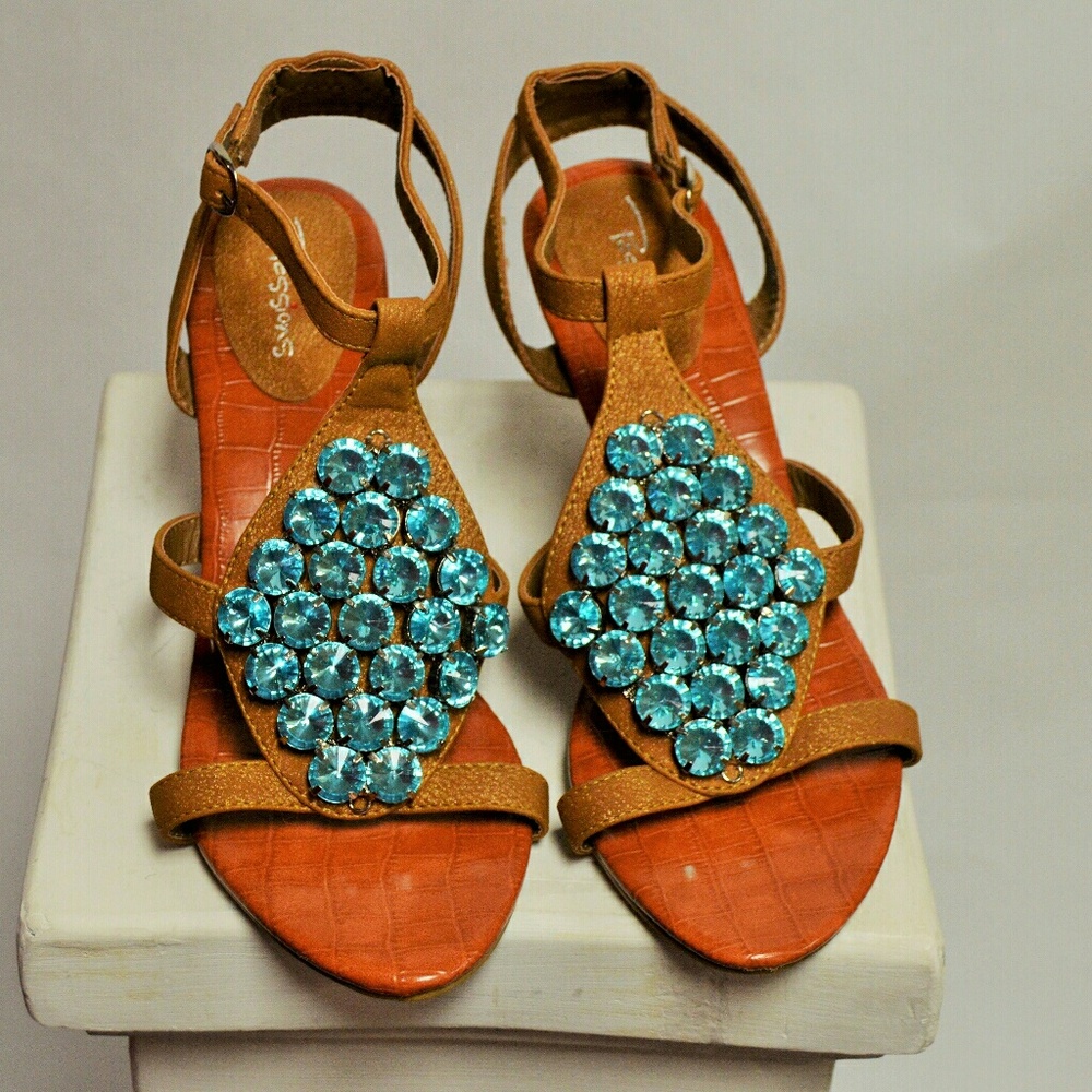 🔥 BUNDLE DEAL: 3 for $25 OR 5 for $50 Camel Sandals w/Turquoise Stones